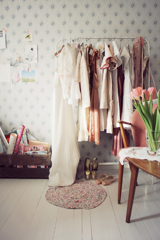 13 Beautiful Organization Ideas For People Without Closet Space