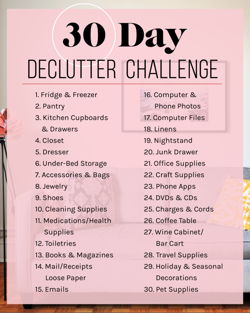 30-Day Declutter Challenge (just a few minutes each day!) - Your Modern  Family