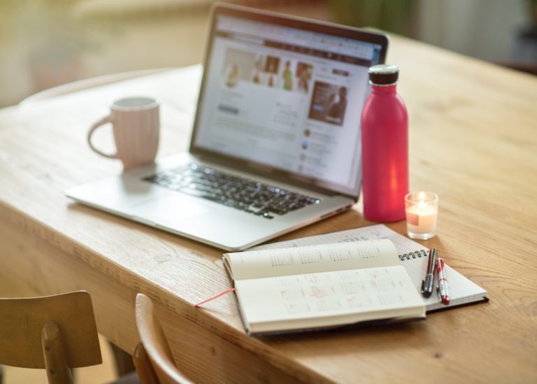 Photo of laptop on desk