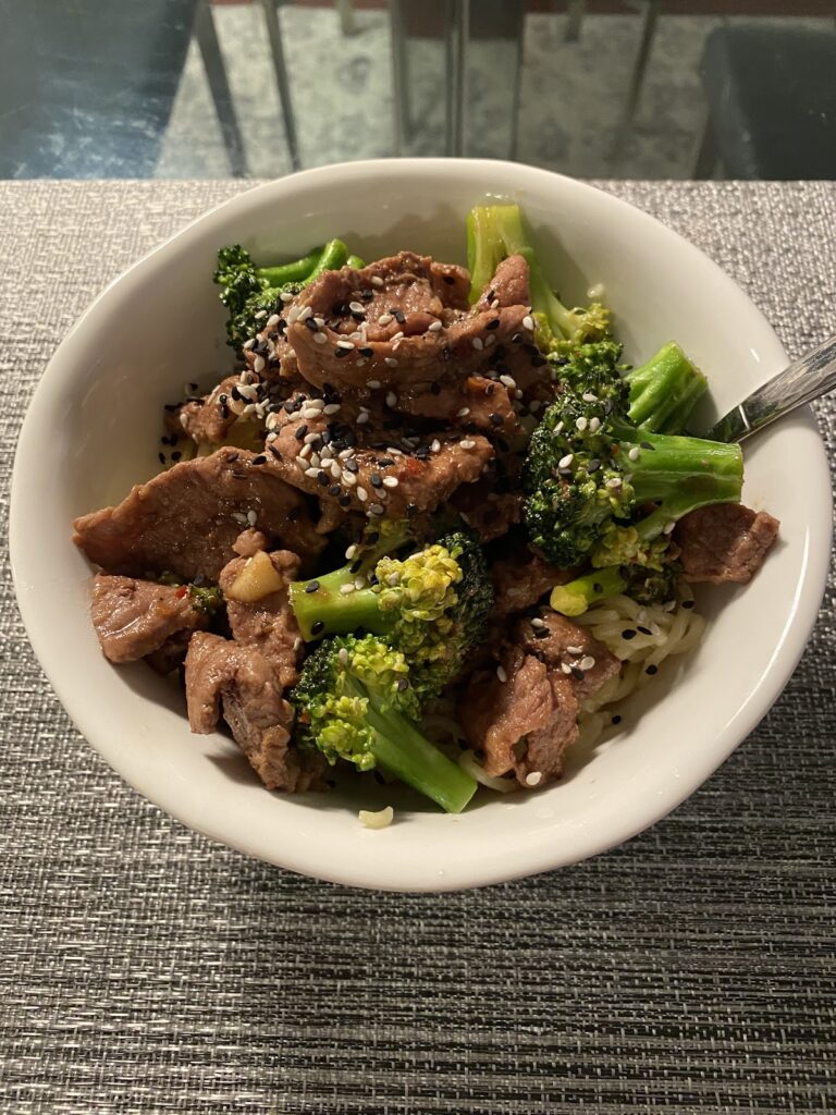 Blue Apron’s Cumin-Sichuan Peppercorn Beef; photo courtesy of TFD's Marketing Director, Rachel Steinman